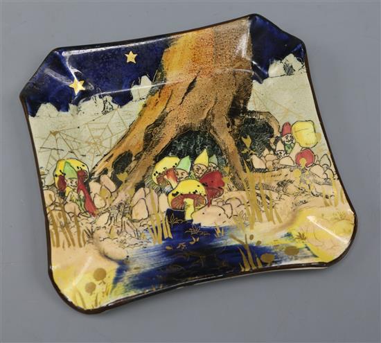 A Royal Doulton Pixies pattern ashtray 13 x 12cm